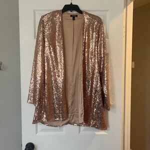 Rose Gold Sequin Blazer/cardigan